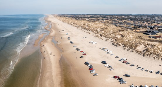 Blokhus strand er altid populær blandt badende gæster